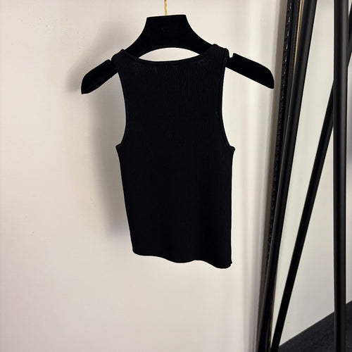 Schiaparelli Énigme Dorée Ribbed Tank