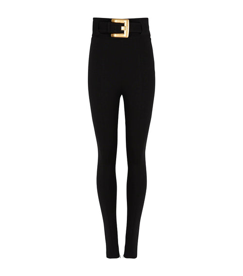 Balmain Or Noir Sculpted High-Waist Legging