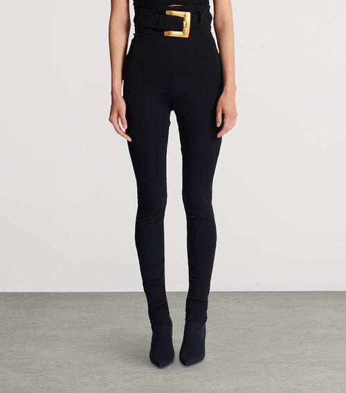 Balmain Or Noir Sculpted High-Waist Legging