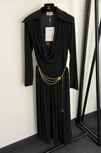 Chanel Nocturne Élégance Draped Chain Midi Dress