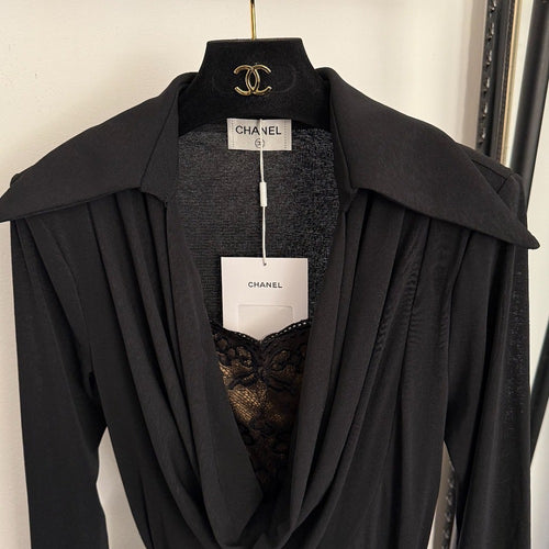 Chanel Nocturne Élégance Draped Chain Midi Dress