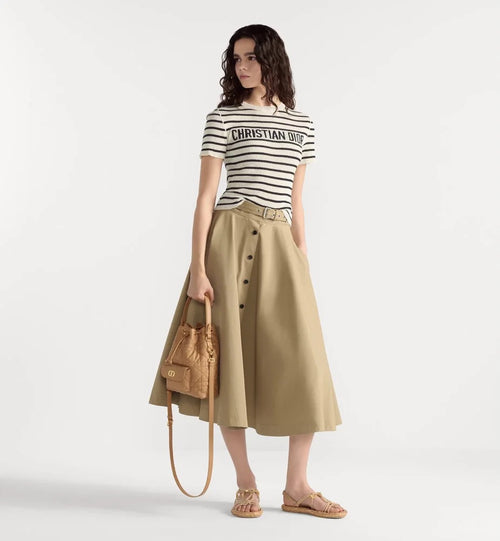 Christian Dior Small Caro Bucket Bag in Camel Cannage Lambskin