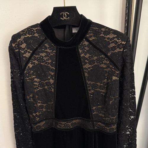 Valentino Noir Dentelle Velvet Column Gown – Atelier Éclipse Edition