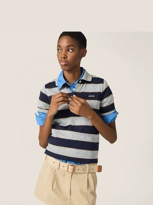 Miu Miu Collegiate Stripe Polo – Heritage Academy Edition