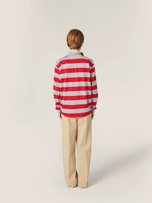 Miu Miu Collegiate Stripe Long Sleeve Polo – Heritage Academy Edition