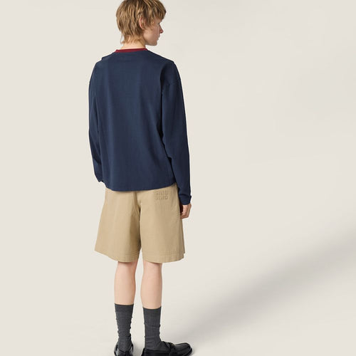 Miu Miu Signature Logo Long Sleeve Tee – Collegiate Minimal Edition