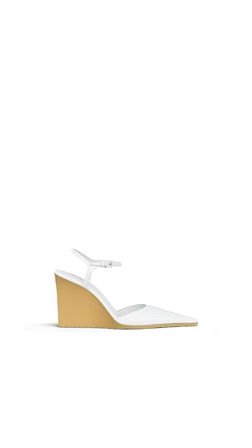 Alaïa Sculpted Wedge Ankle Strap Pumps