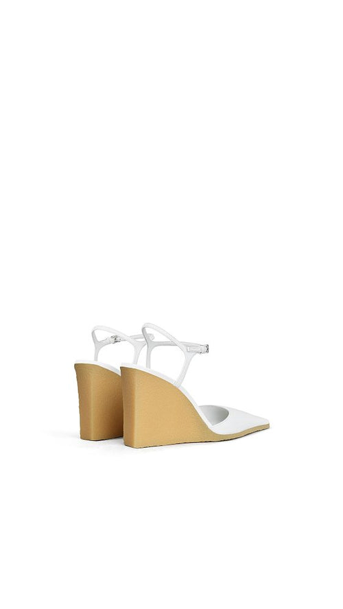 Alaïa Sculpted Wedge Ankle Strap Pumps