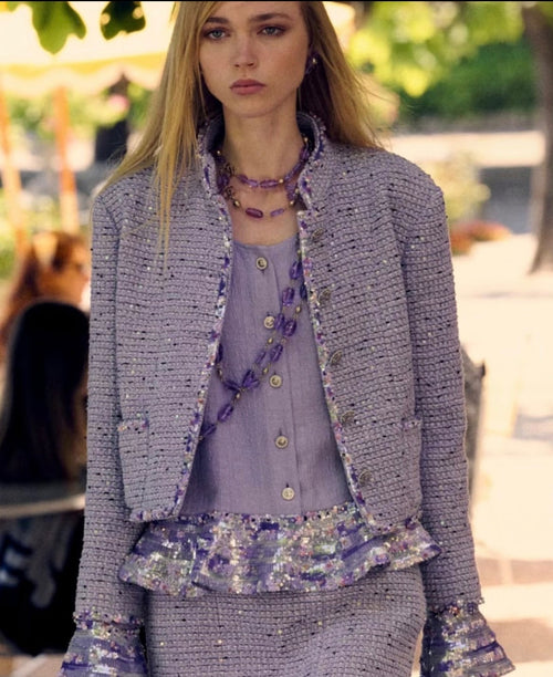 CHANEL Lavande Lumière Tweed Jacket