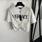 Versace Icon Cinch Logo Crop Tee