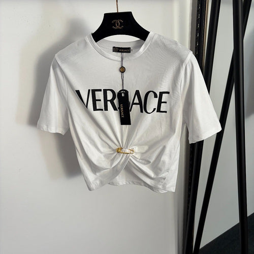 Versace Icon Cinch Logo Crop Tee