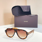 Tom Ford Fletcher Pilot Sunglasses with Iconic “T” Detail (Multiple Colors)