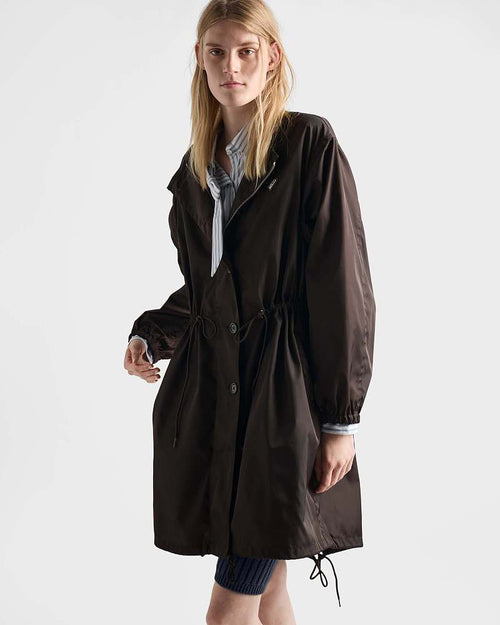 Prada Nocturne Cinched Nylon Coat