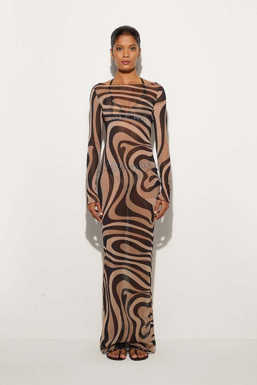 Pucci Fuchsia Swirl Sheer Maxi Dress – LUXE LIVING FASHIONS Pucci Fuchsia Swirl Sheer Maxi Dress – LUXE LIVING FASHIONS