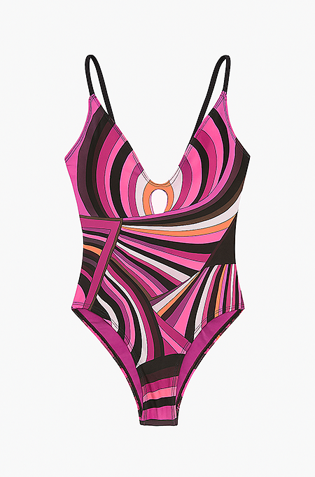 Emilio Pucci Pink Psychedelia One-Piece Swimsuit