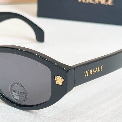 VERSACE – Medusa Noire Oval Icon Sunglasses