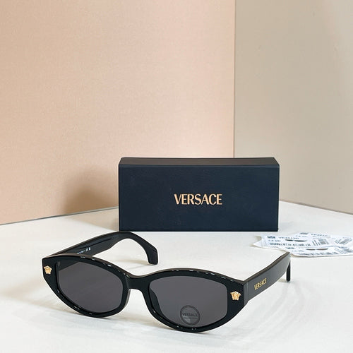 VERSACE – Medusa Noire Oval Icon Sunglasses