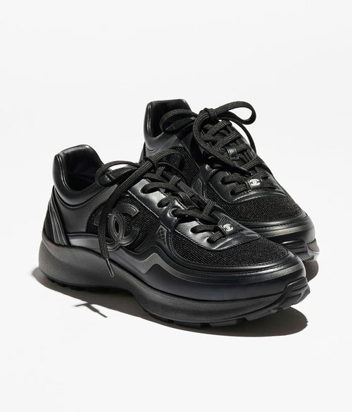 CHANEL – Noir Terrain Platform Sneakers