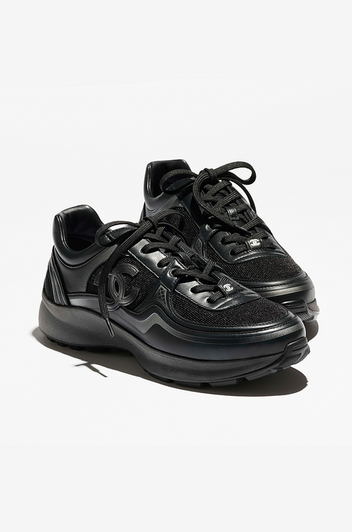 CHANEL – Noir Terrain Platform Sneakers