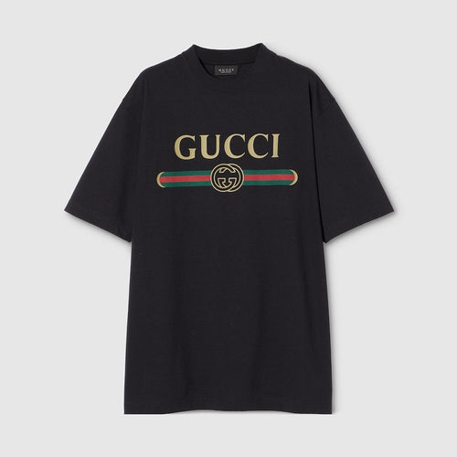 GUCCI – Signature Web Logo Cotton Tee