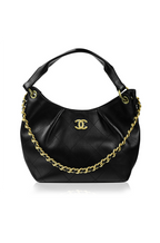 CHANEL – Noir Héritage Quilted Hobo Bag