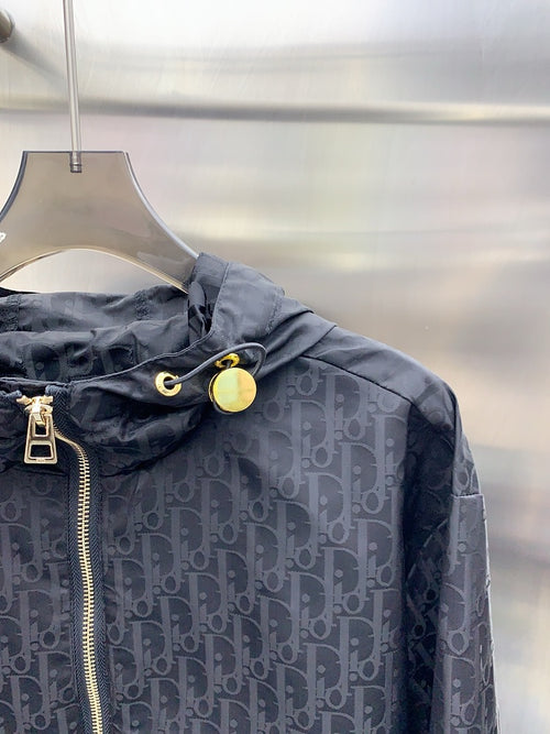 Dior Oblique Noir Sport Set-Hooded Jacket & Pleated Mini Skirt