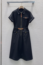 Miu Miu Utility Zip Midi Dress — Belted Edition