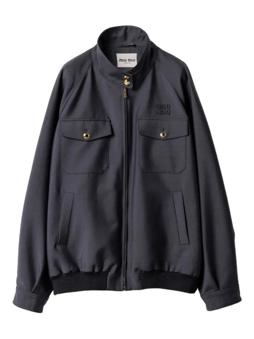 Miu Miu Atelier Sportif Cropped Bomber Jacket