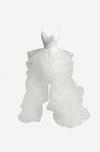 “Ivory Reverie” Organza Sculptural Gown – NYFW Winter Collection Preview