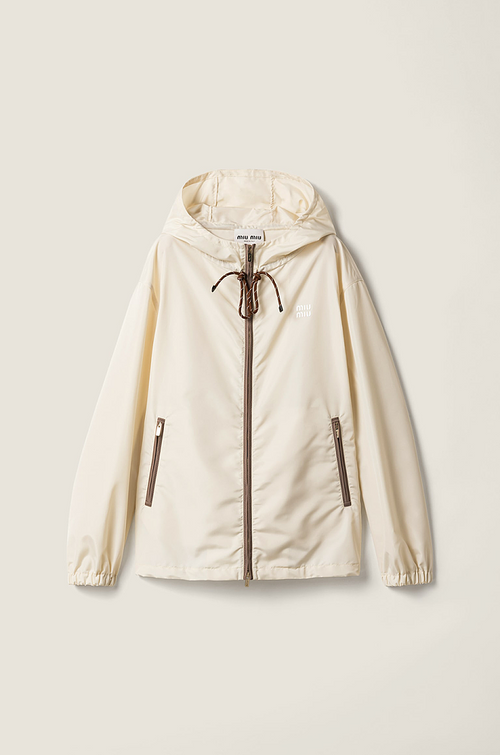 Miu Miu Épure Nylon Hooded Jacket – Crème Atelier Edition