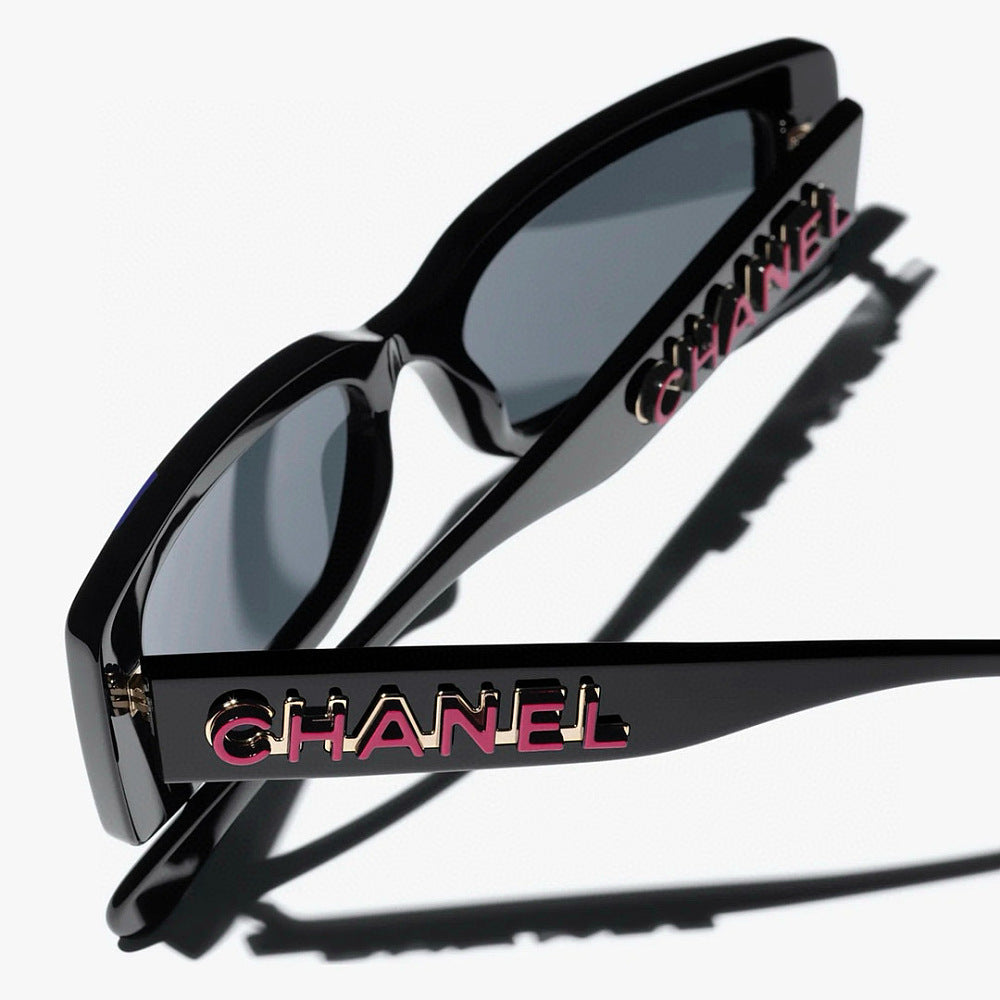 小物 Chanel CC Logo Sunglasses Black Coco COCO Chanel Frame Sunglasses – LUXE LIVING FASHIONS