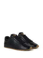 Miu Miu Plume Leather Low-Profile Sneakers – Noir Absolu