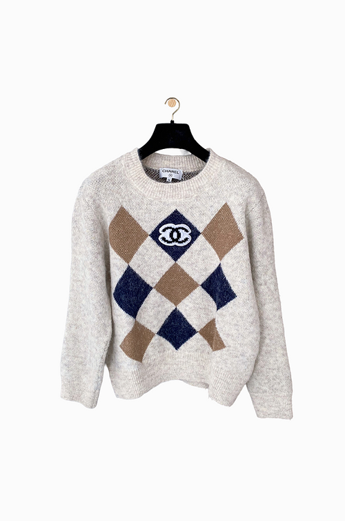 CHANEL ‘Argyle Héritage’ Knit Sweater
