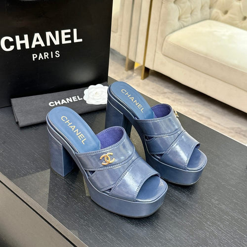 Chanel Élévation Platform Mule – Marine Cuir Edition