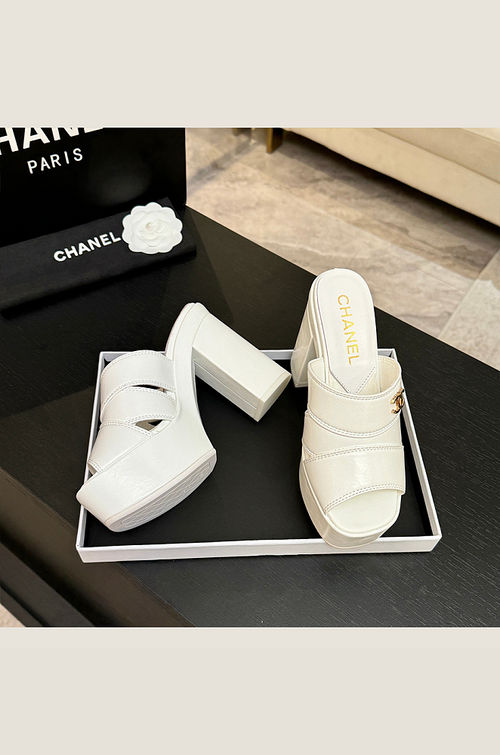 Chanel Élévation Platform Mule – Blanc Éclat Edition
