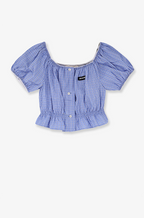 Miu Miu – Ciel Écolière Cropped Blouse