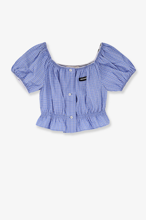 Miu Miu – Ciel Écolière Cropped Blouse