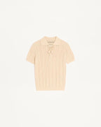 Valentino – Écru Élégance Knit Polo Top