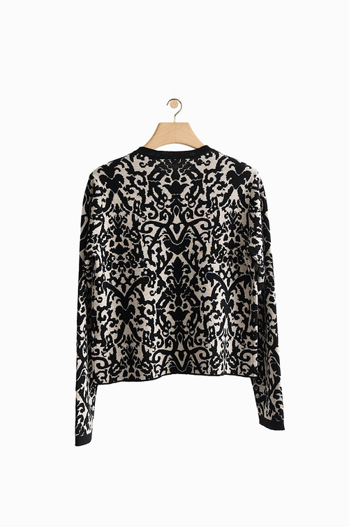 Max Mara ‘Arte Nera’ Tapestry Knit Cardigan