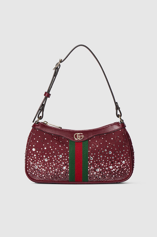 Gucci Ophidia Crystals Small Shoulder Bag — 26cm
