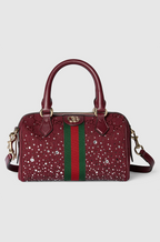 Gucci Ophidia Crystals Small Boston Bag