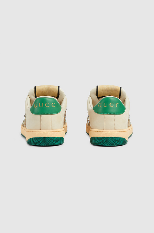 GUCCI “Lumineux Verde” Crystal-Set Low Sneakers