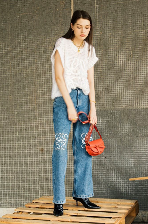 Loewe “Nube Signature” Hand-Knit Mohair Vest