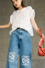 Loewe “Nube Signature” Hand-Knit Mohair Vest