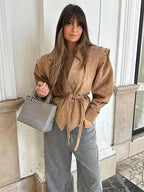 Marseille Sculpted Suede Blazer