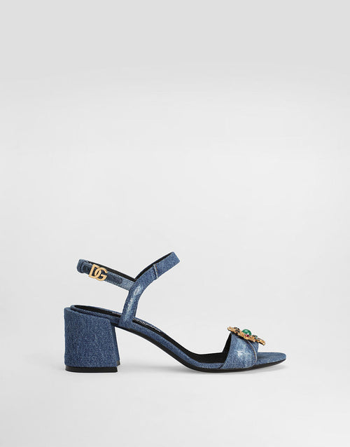 Dolce & Gabbana – Sicilia Gemma Denim Heels