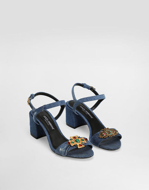 Dolce & Gabbana – Sicilia Gemma Denim Heels