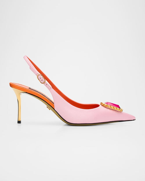 Dolce & Gabbana – Rosa Imperiale Jewel Slingbacks