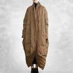 Sculptural Mocha Duvet Coat