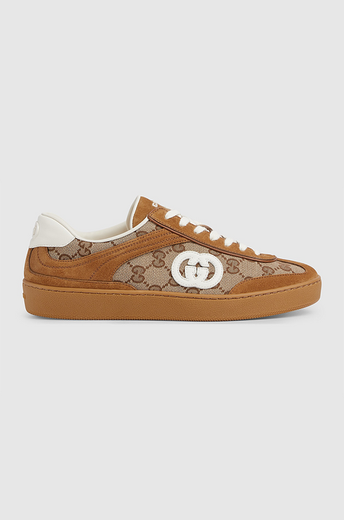 Gucci “Arena Vintage” GG Retro Court Sneakers — Classic Suede & Canvas Edition